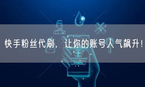 快手粉丝代刷,让你的账号人气飙升!