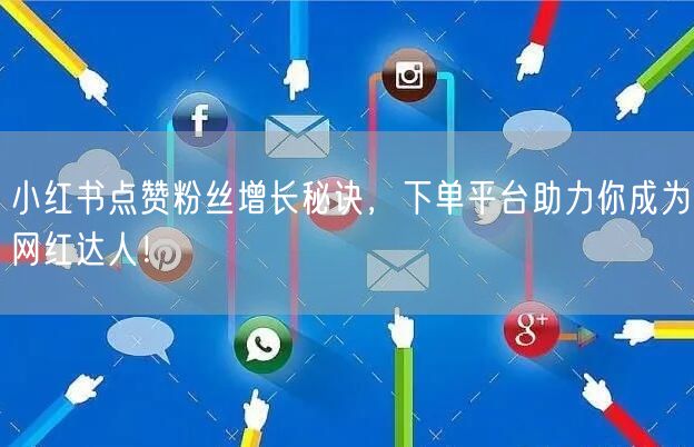 小红书点赞粉丝增长秘诀,下单平台助力你成为网红达人!