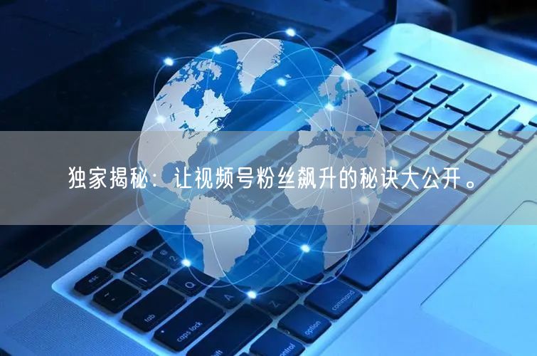 独家揭秘：让视频号粉丝飙升的秘诀大公开。