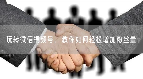 玩转微信视频号,教你如何轻松增加粉丝量!